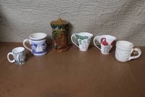 lot 7 image: Collection of European Souvenir Mugs with Heidelberg Stein