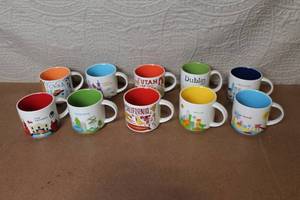 lot 9 image: Set of 10 Starbucks Been There Series City & State Mini Mugs
