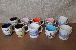 lot 10 image: Set of 10 Starbucks City Mugs World Collection