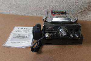 lot 23 image: Universe CB-747 23 Channel Mobile Marine Synthesized Transceiver with Microphone and Manual