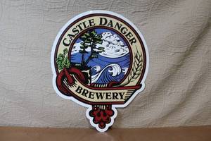 lot 53 image: Castle Danger Brewery Embossed Metal Beer Sign