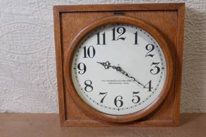lot 171 image: Standard Electric Time Co. Wall Clock in Oak Case