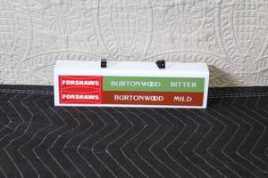 lot 272 image: Forshaws Burtonwood Bitter and Mild Lighted Beer Pub Sign