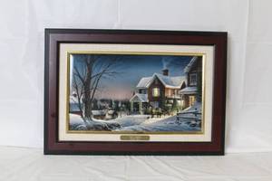 lot C-306 image: Terry Redlin House Calls Framed Art Print with Brass Nameplate