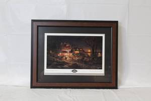 lot C-309 image: Framed Harvest Moon Ball Print by Terry Redlin