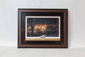lot C-313 image: Framed Terry Redlin Print Night of the Iowa 20x26 Art Center Edition