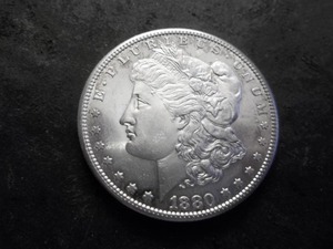 lot 8 image: 1980 S Morgan Silver Dollar