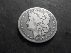 lot 12 image: 1892 CC Morgan Silver Dollar