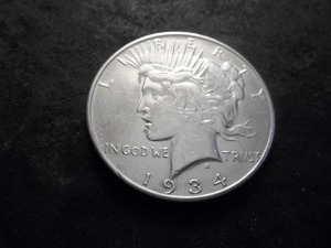 lot 44 image: 1934 D Peace Silver Dollar
