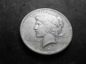 lot 38A image: 1921 Peace Silver Dollar