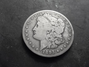 lot 28A image: 1893 CC Morgan Silver Dollar