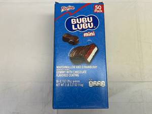 lot 182 image: 50 pack Bubu Lubu Chocolate Covered Strawberry & Marshmallow Individually Wrapped