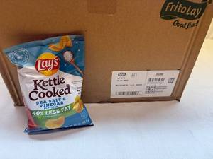 lot 53 image: 64 Lays Kettle Salt & Vinegar Chips