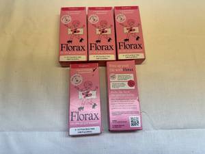 lot 66 image: 5x 5-0.17oz Vials Florax Liquid Probiotic