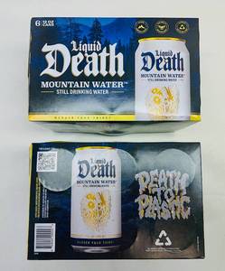 lot 408 image: 2x 6pk Liquid Death Water-Mountain Water