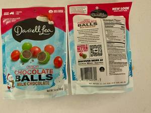 lot 224 image: 6x 5.6oz Crunchy Chocolate Balls-Darrella Lea Milk Chocolate