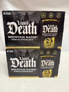 lot 404 image: 2x 6pk Liquid Death Water-Sparkling Mountain Water