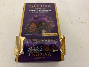 lot 287 image: SSS. 12x Godiva Chocolate Domes Double Chocolate