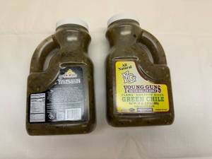 lot 277 image: 3x 24oz Young Guns Flame Roasted Diced Green Chili