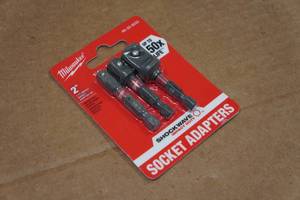 lot 105 image: Milwaukee 2 3-Piece Impact Socket Adapter Set