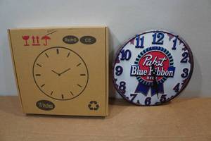 lot 146 image: Pabst Blue Ribbon Wall Clock