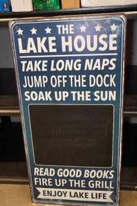lot 164 image: Lake House Sign with Chalkboard