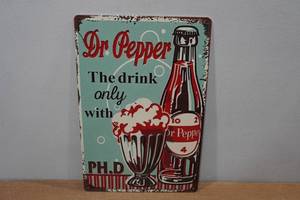 lot 177 image: Novelty Dr Pepper Metal Sign