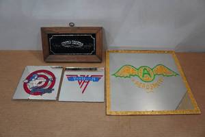 lot 210 image: Vintage Carnival Prize Mirrored Band Signs