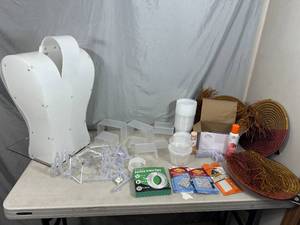 lot 32 image: Retail Display, Mannequin Torso, Small Display Stands, Command Hooks, and More