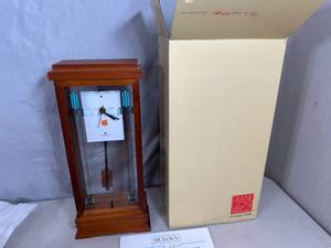 lot 45 image: Frank Lloyd Wright Collection Willits Mantel Clock with Box