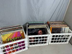 lot 74 image: 3 Baskets of Vinyl Records