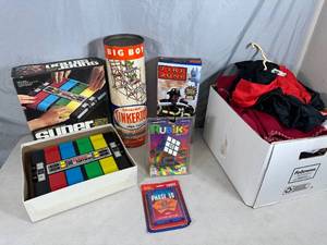 lot 79 image: Vintage Toys, Tinkertoy, Rubiks Cube, Costumes, and More