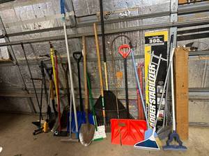 lot 84 image: Take What You Want Long Handle Tools, and More