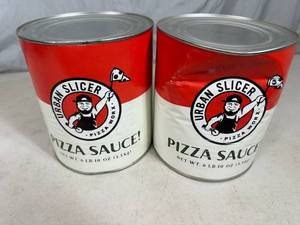 lot 99 image: 2 New 6 lb Cans of Urban Slicer Pizza Sauce