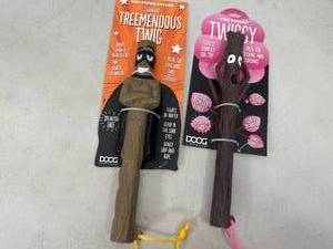 lot 146 image: 2 New The Sticks Hard Rubber Dog Toys