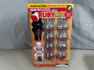 lot 156 image: New 9 Pack of Ruby Chair Sliders