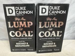 lot 165 image: 2 New Bars of Duke Cannon Lump of Coal Bar Soap