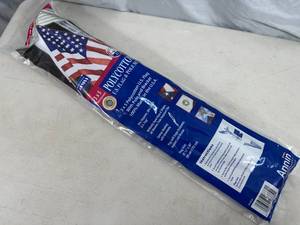 lot 169 image: New 3 x 5 ft American Flag with Pole and Bracket