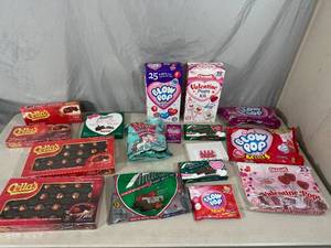 lot 186 image: Assorted Candy, Chocolate Cherries, Andes Mints, Blow Pops, Charms, and More