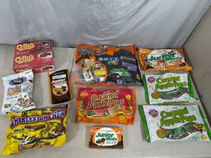 lot 216 image: Assorted Candy, Junior Mints, Caramel Apple Pops, Charleston Chew, Dots, and More