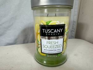 lot 235 image: New 18 oz Tuscany Premium Candle with Essential Oils