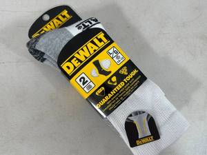 lot 239 image: 2 New Pairs of Dewalt Work Socks - Non-Binding Crew Socks