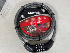 lot 258 image: New Master Lock 5 ft Combination Cable Lock