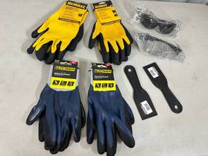 lot 266 image: New Dewalt Work Gloves, Safety Glasses and More