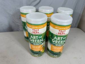 lot 270 image: 5 New Art of Green Disinfectant Wipes