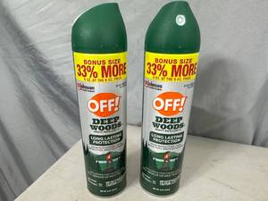 lot 113 image: 2 New Cans of Off Deep Woods Insect Repellent