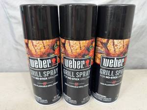 lot 116 image: 3 New Cans of Weber Grill Spray