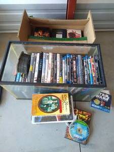 lot 22 image: Large Media Lot - VHS, DVDs, Video Games