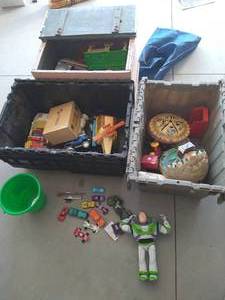 lot 38 image: Huge Lot of Random Toys & Toy Box