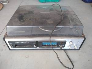 lot 55 image: GE Turntable & 8-TrackRadio Unit